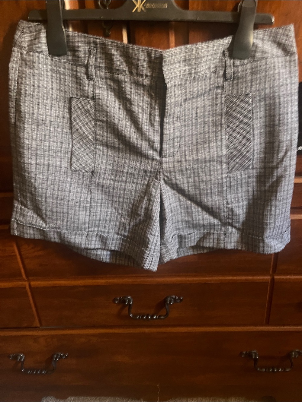 Daisy Fuentes Gray Plaid Bermuda Shorts